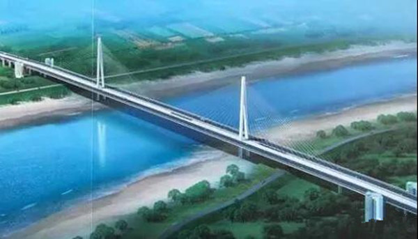 齐鲁大道北延跨黄大桥工程效果图