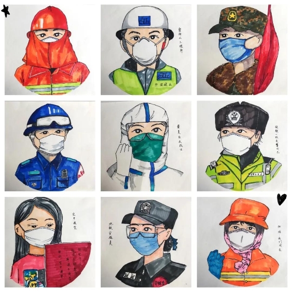 战疫情,倡师德,全区美术教师有"画"说